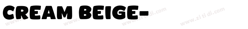 cream beige字体转换